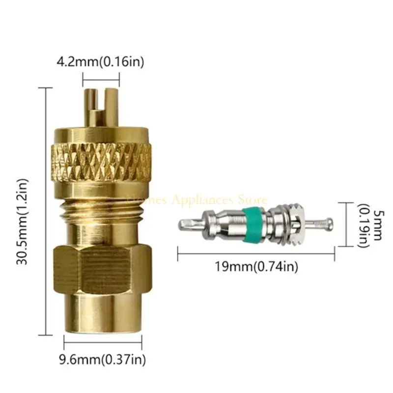 D0AB Condizionatore d Adattatore Adattatore Valvole refrigerazione Brass Connettore Adattatore