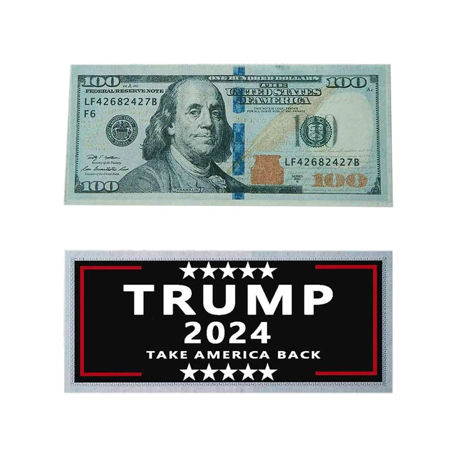 100 Pack Trump 2024 100 Dollar Bills Trump 100 Dollar Bills Prank Money Bills Joke Prank Funny Money Bills Great prank gift