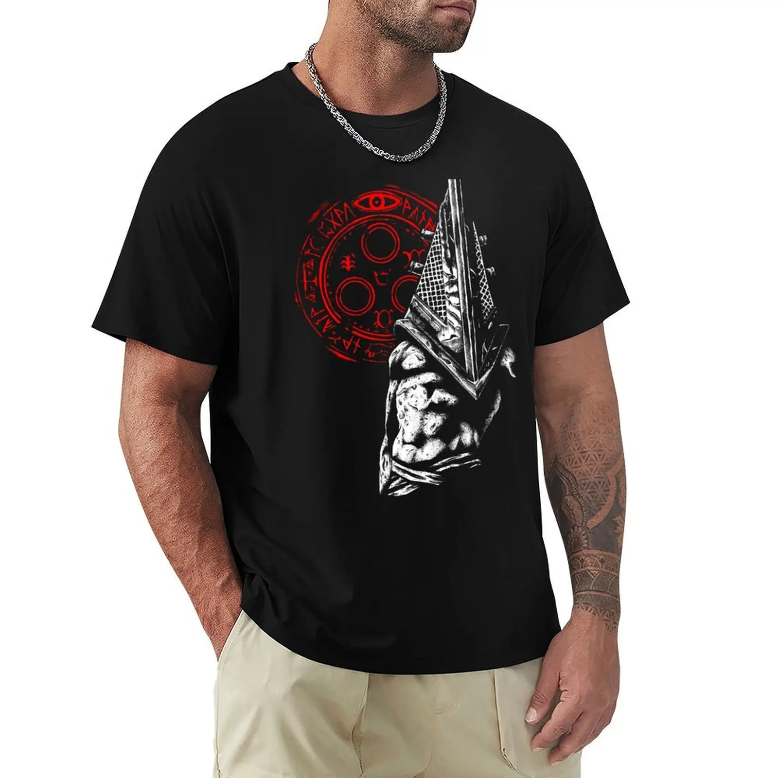 

Chain link and fog T-Shirt Trendy Print Short Sleeve T-Shirt