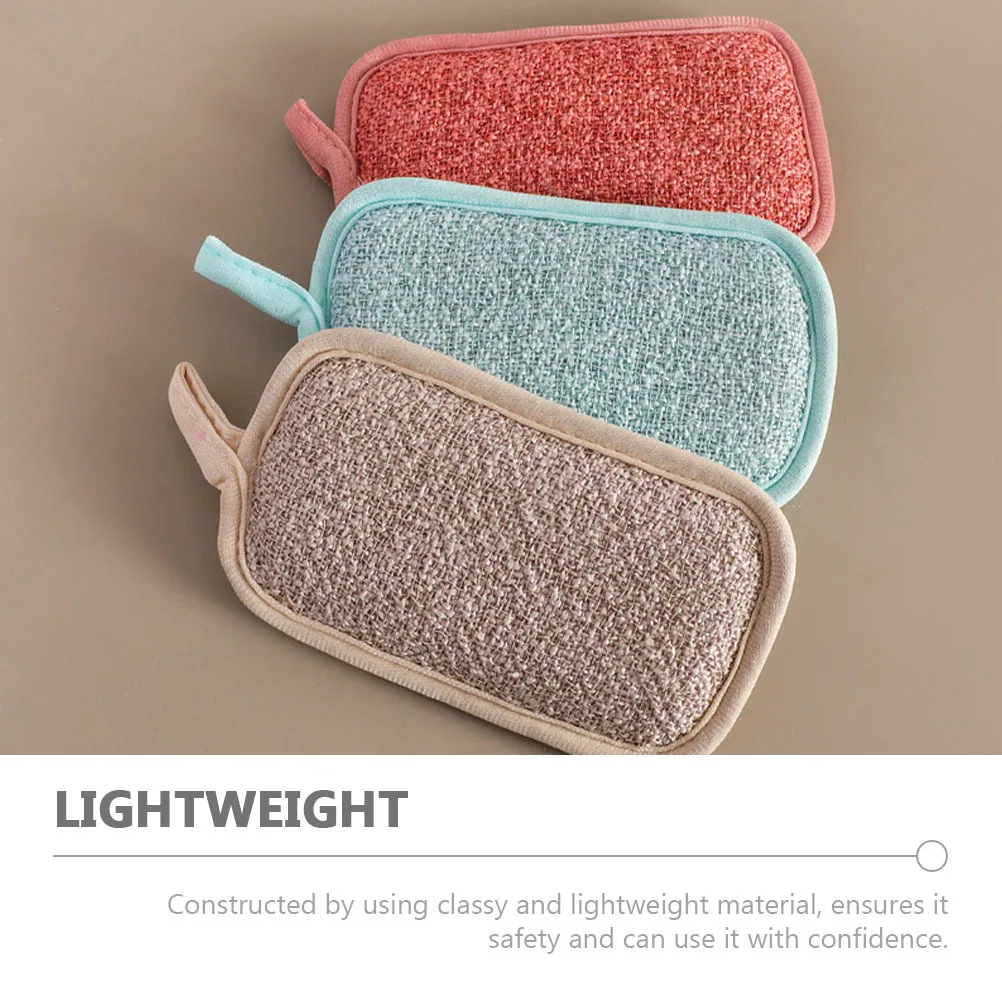 

10Pcs Multiuse Linen Dish Sponges Kitchen Cleaning Scrub Reusable Durable Absorbent Dish Sponge Linen Scrub Sponge