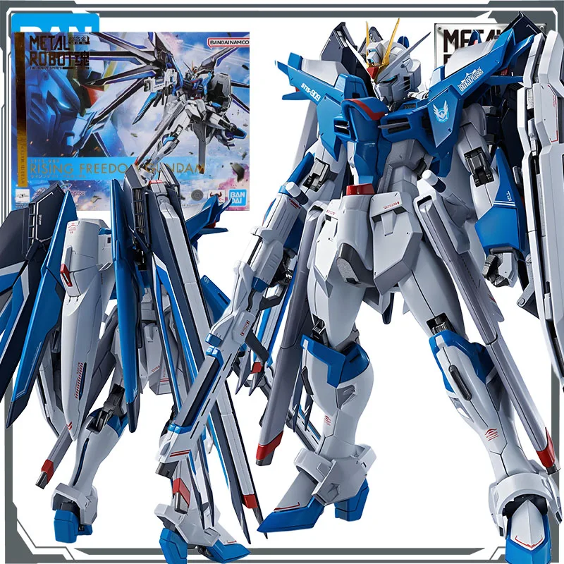 

Bandai оригинальный мобильный Gundam METAL ROBOT RISING FREEDOM GUNDAM 140 мм аниме фигурки игрушки для мальчиков подарочная модель украшения