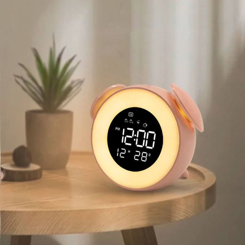 7 Color Changing Wake Up Kids  Clock Sunrise Simulation Led Bedside Night Light wake-up light