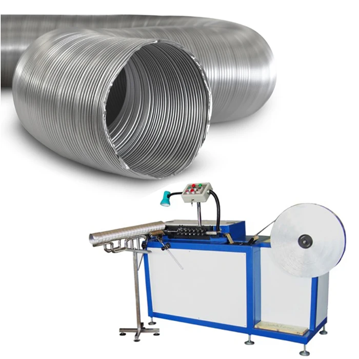 Spiral Flexible Aluminum Duct Making Manufacture Machine