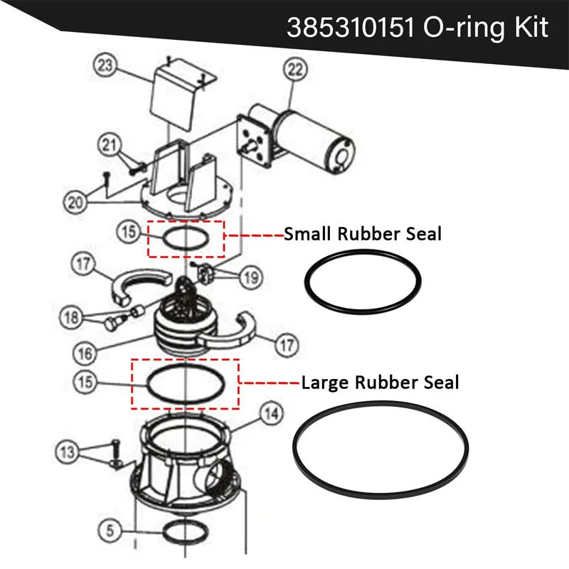 Nony Boat Toilet Spare Parts O-Ring Kit Compatible with Dometic Part 385310151 for S and T Series Pumps（2 PCS）