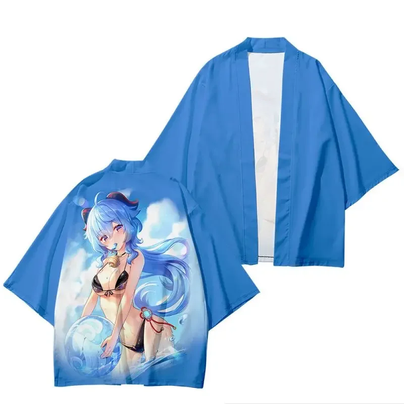 Cosplayer quimono manto anime genshin impacto haori cosplay traje masculino topo estilo japonês solto cardigan harajuku jaqueta