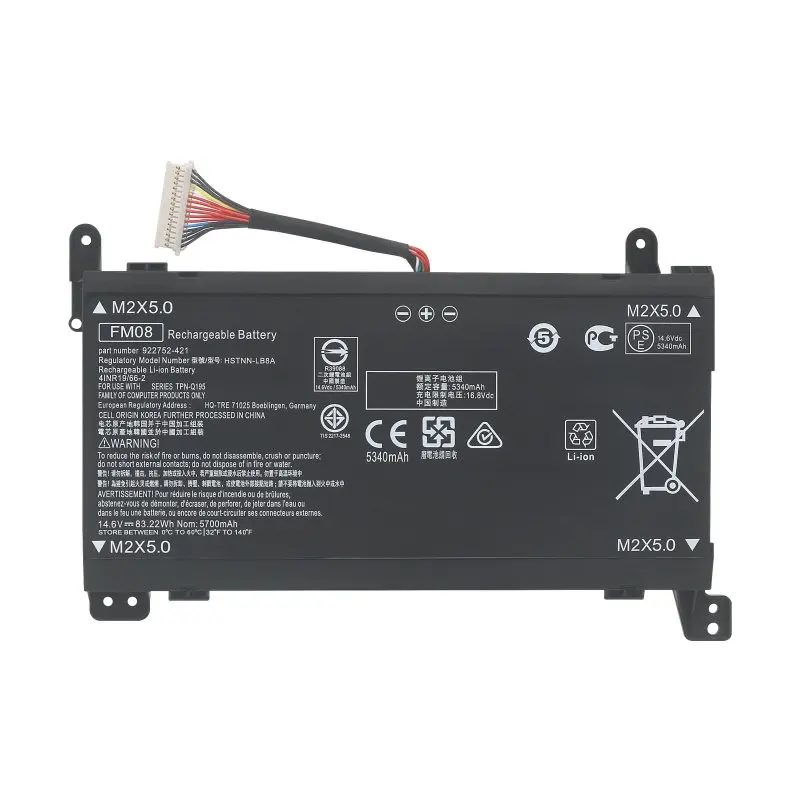 High qualit 14.4V 86WH  laptop battery for HQ-TRE 922976-855 TPN-Q195 17-an014ng FM08 HSTNN-LB8A, HSTNN-LB8B, 922752-421