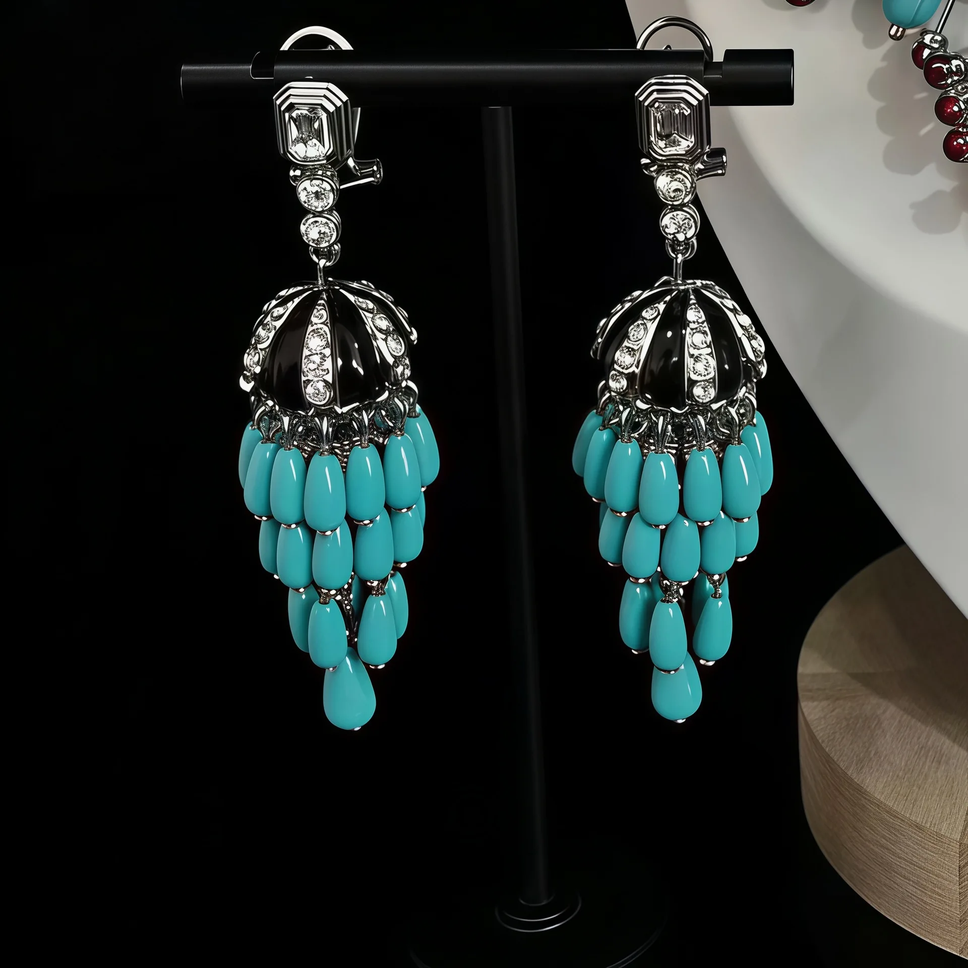 Vintage Zircon Jewelry Set for Women 2026 European And American High-End Light Luxury Earrings And Necklace Combo
