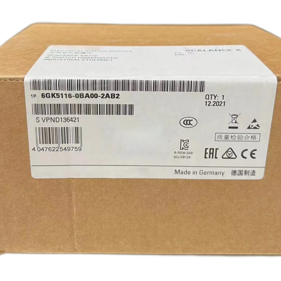 NEW 6GK5116-0BA00-2AC2 XC116 unmanaged IE switch 6GK5 116-0BA00-2AC2 IN BOX