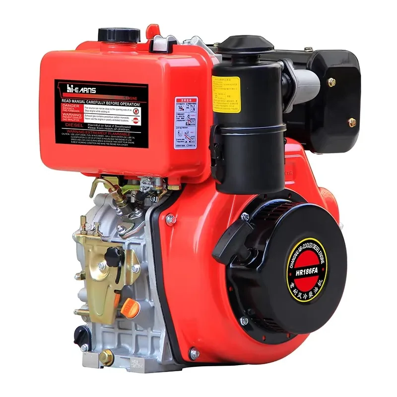 

HR186FAE 6KW Single Cylinder Oil Filter Keyway Shaft Easy Operate For Euro 5 Emission Standard Air-Cooled Engine Motor