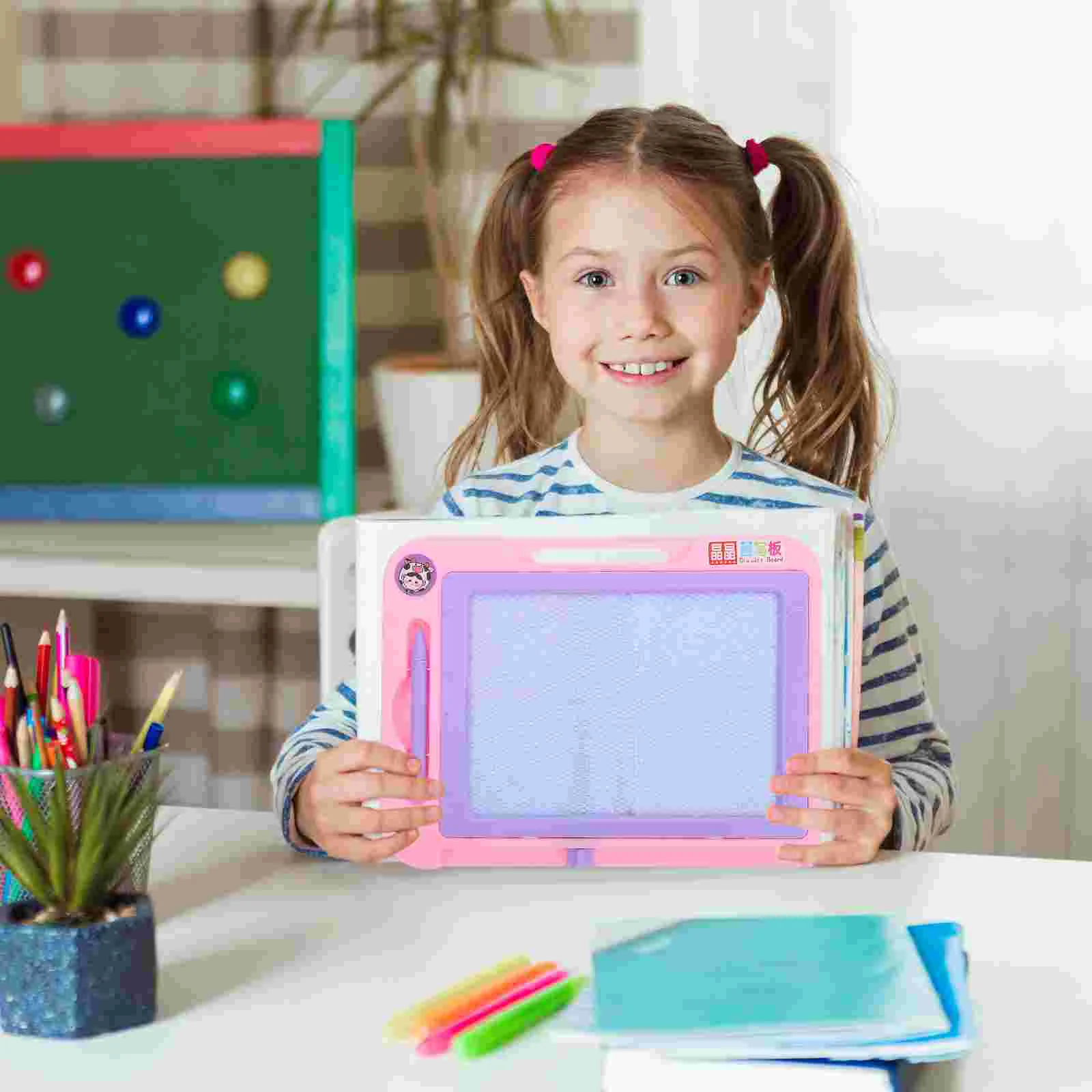 Portable Small Magnetic Table Erasable Drawing Boards Educational Writing Board for Children Kids (Random Color)