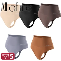5 uds Bodyshaper cintura alta sin costuras Tanga bragas ropa interior antibacterias G-String ropa interior femenina lencería Shapewear bragas