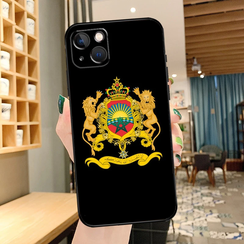 حافظة هاتف بعلم المغرب من ماروك ، غطاء لهاتف آيفون 11 ، 12 ، 13 ، 14 ، 15 برو ماكس ، 12 ، 13 Mini ، X ، XR ، XS MAX ، 7 ، 8 Plus