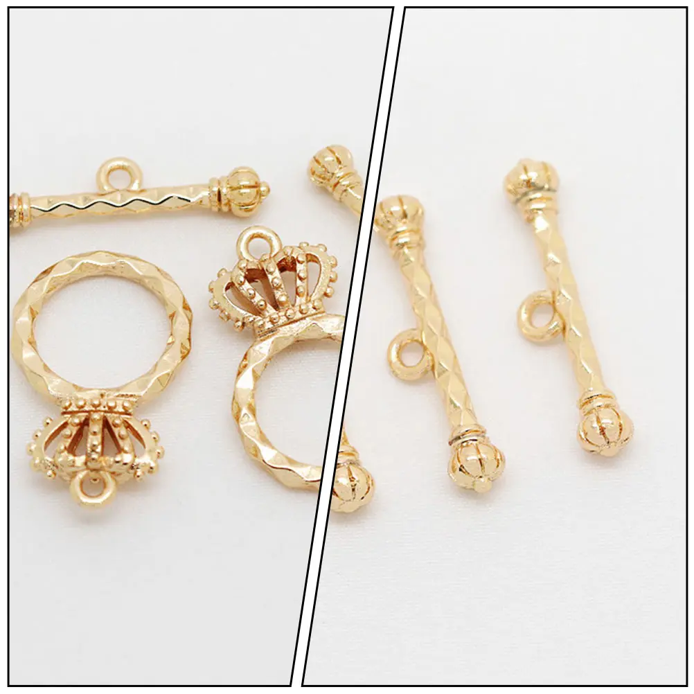 

5 Sets Clasps DIY Necklace Findings Diy Necklace Findings Crown OT Clasp Brass Durable Repair Crown Ot Clasp Accessories