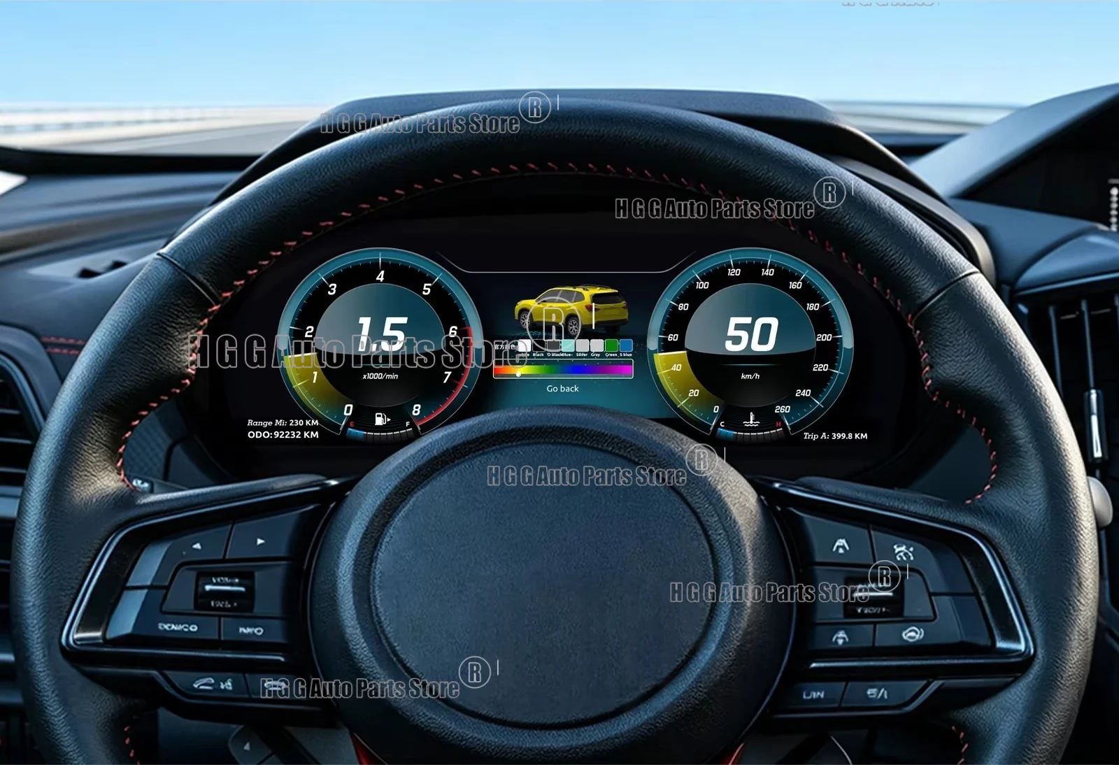 Car dashboard Auto Gauge For Subaru Forester 2019~2024 LCD Instrument Digital Cluster Dashboard Panel Linux System Speed Meter