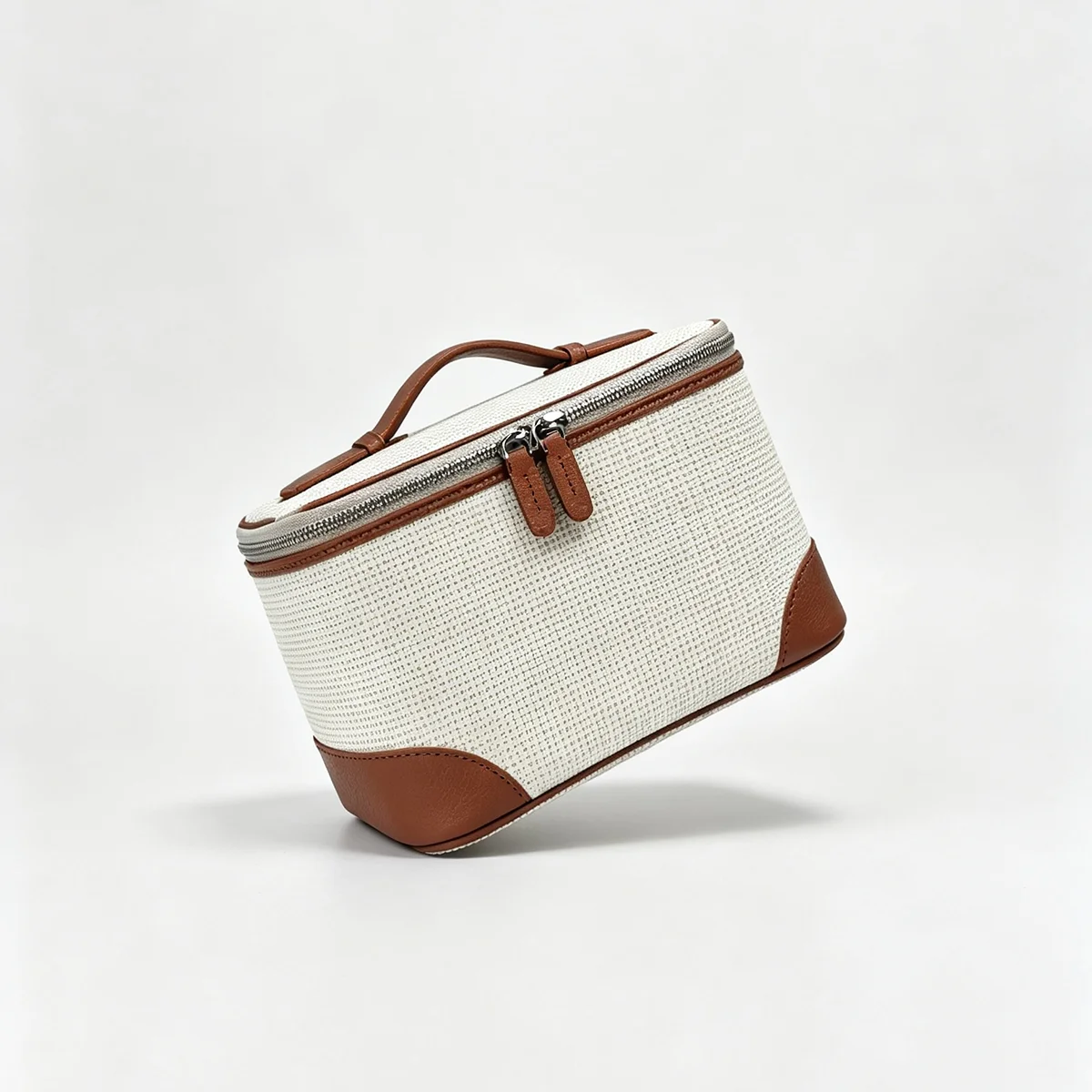Neue Damen-Kosmetiktasche aus Canvas, hochwertigem Leder, große Reisehandtasche, Organizer, Damen-Toilettentasche, Luxustasche – Detail 7