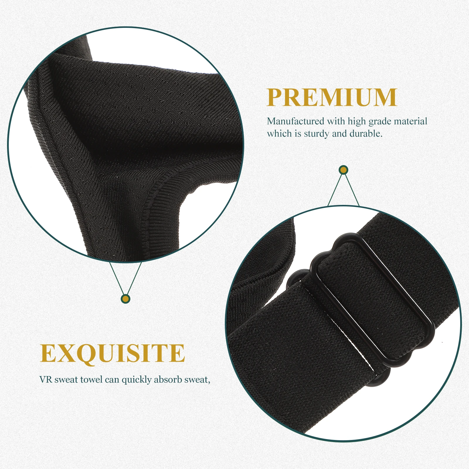 

Headset Mask Eye Cover Adjustable Sweat B Lightweight Mask Cover Fits Most People Polyester Fiber Plastic Fabric Easy