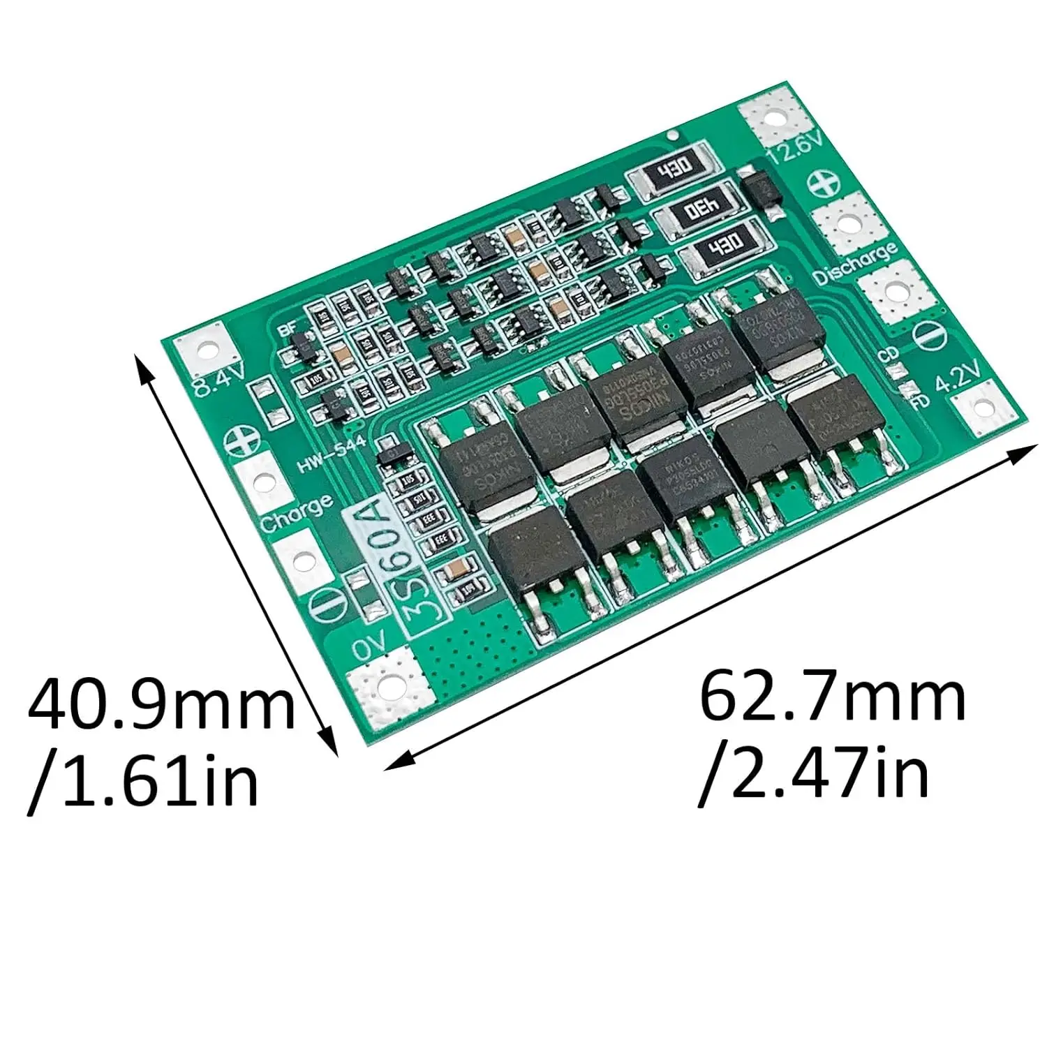 2Pcs 3S 60A 40A with Balance 18650 Charger PCB BMS Protection Board Li-ion Lithium Battery Charger Protection 11.1V 12V 12.6V