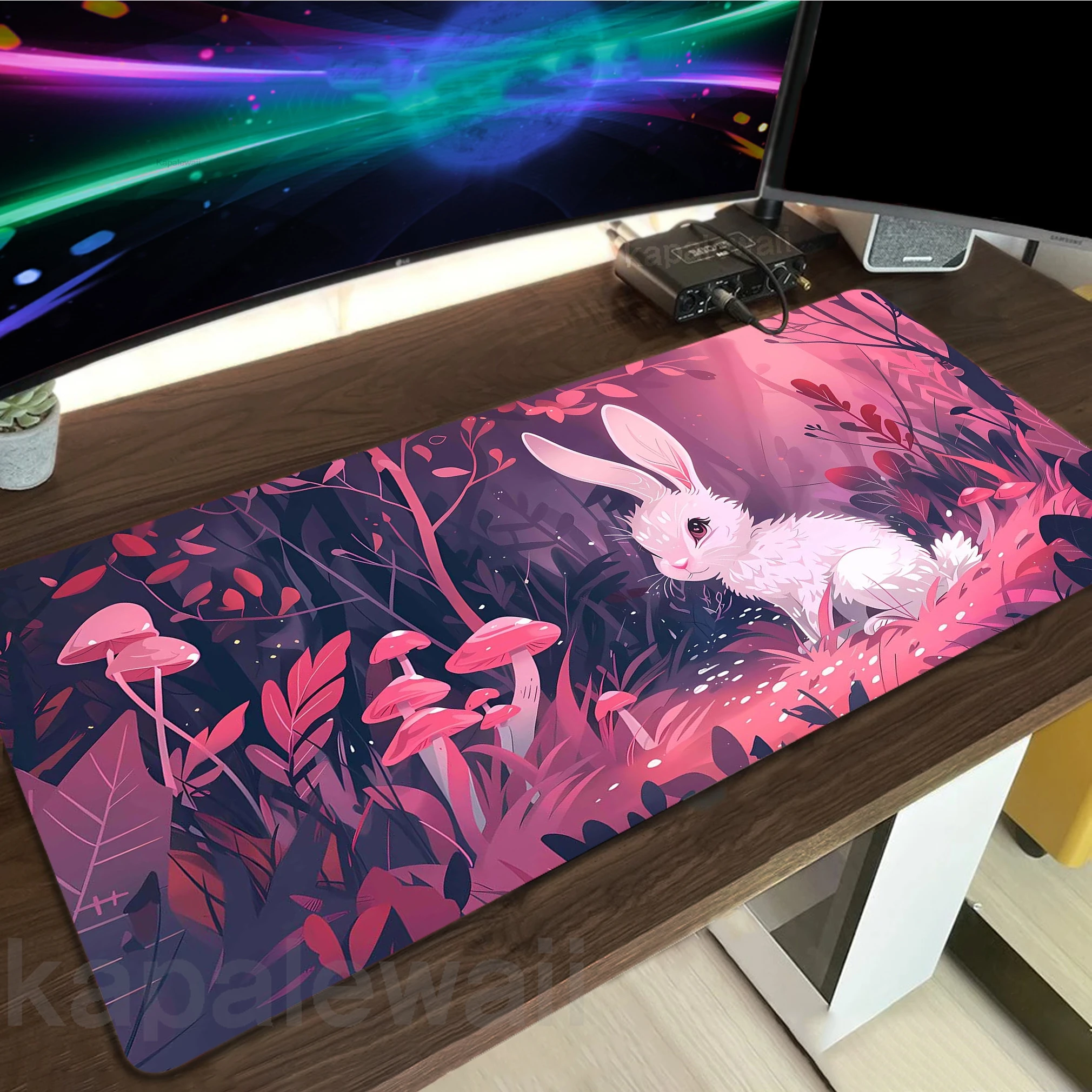 

Kawaii Cat Mouse Pad Locking Edge Soft Mousepad Rubber Notebook Keyboard Pads Gaming Setup Accessories Mouse Mat 800x300mm