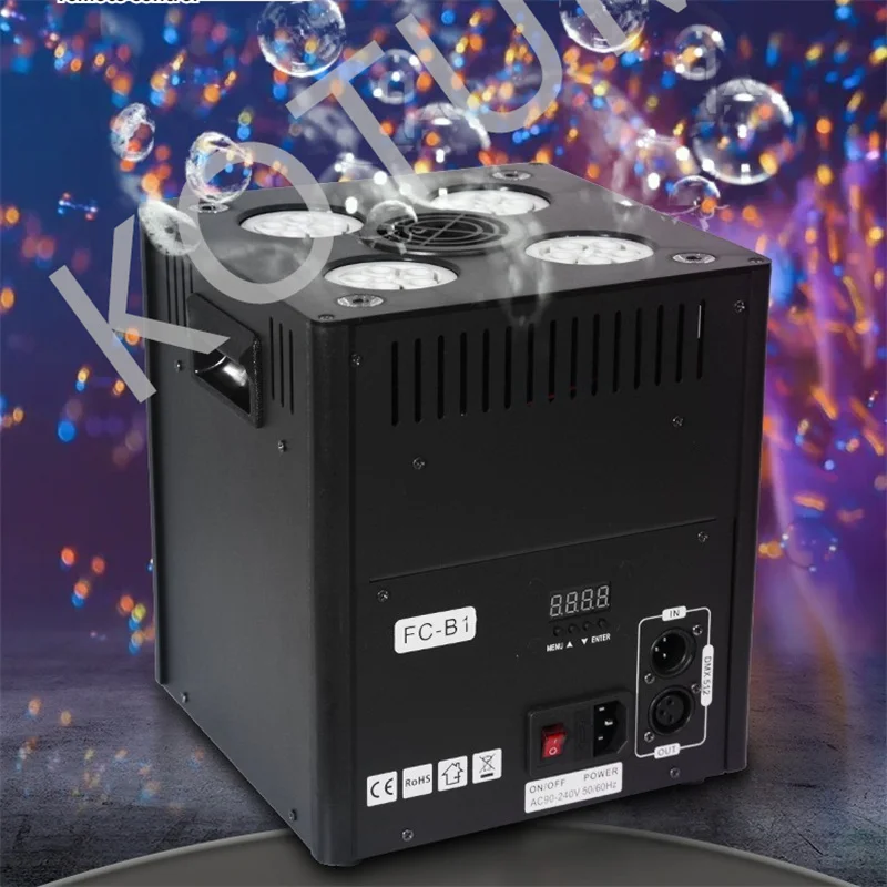 Nieuwe Rook Bubble Machine Podium Verticale LED Rookschuim Machine Afstandsbediening Verlichtingseffect voor Disco DJ Wedding Bar