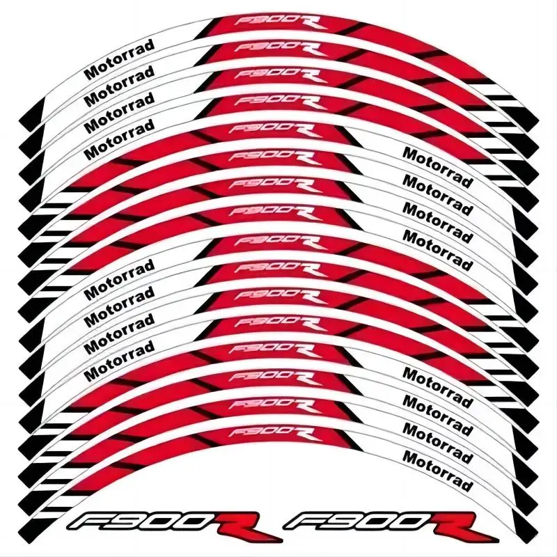 For BMW F900R R17 Inch Reflective Motorcycle Accessories Wheel tire modification Sticker Hub Waterproof Decals Rim Stripe Tape