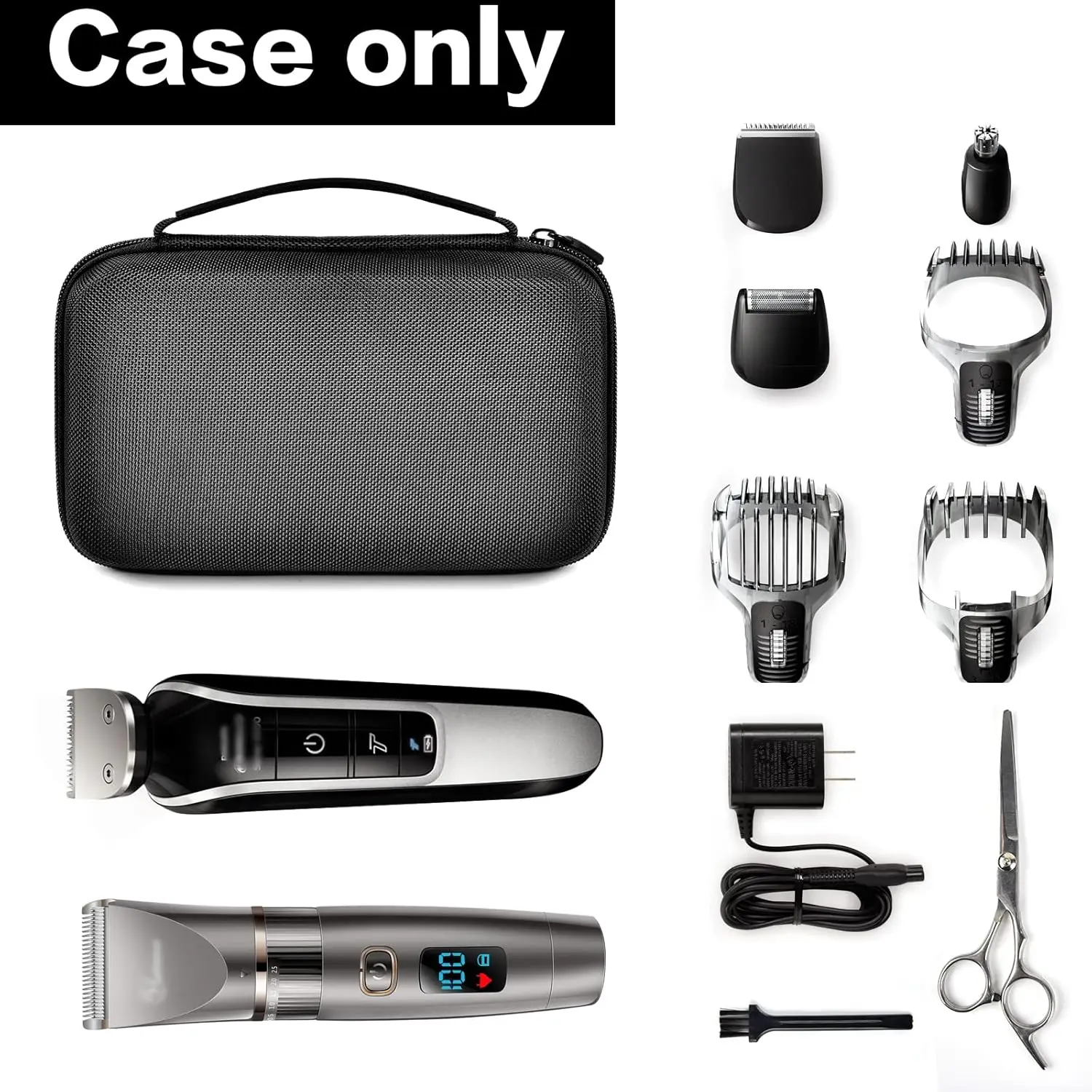 Case Compatible with Hair Clipper Barber, Trimmer Travel Storage Organizer for T Finisher Liner  and Other Grooming Kit