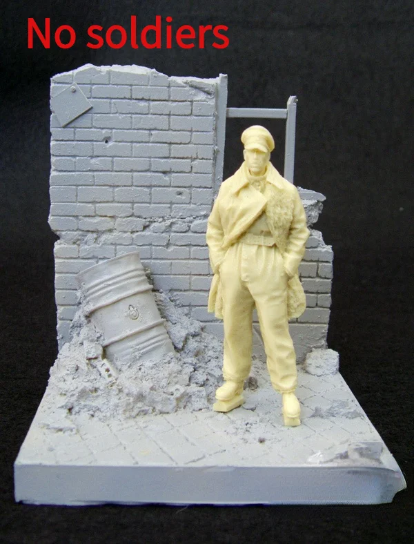 

1/35 Scale Die-casting Resin Scene Platform Battlefield Ruin Base 6.5*6.5*8cm Model Assembly Kit(No Soldiers)