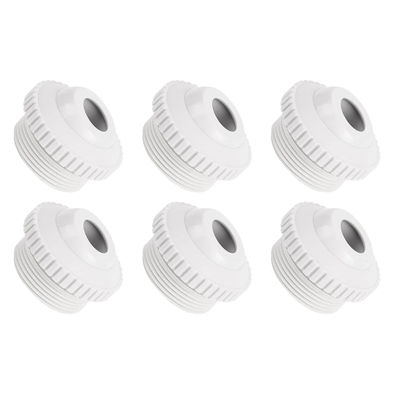 

6 Pieces 3/4In Directional Flow Eyeball Inlet Jet Pool Return Jet Parts Fittings With 1-1/2 Inch MIP Thread