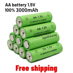 2025 NEW AA Battery 3000 MAh Rechargeable Battery NI-MH 1.5 V AA Battery for Clocks, Mice, Computers, Toys Etc.