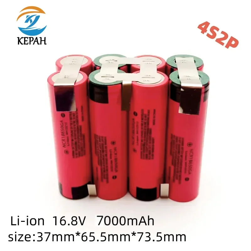 18650 GA 1S3P 2S2P 3S2P 4S2P 5S2P 12V 16.8V 21V Battery Pack (3500mAh-10500mAh,20A Discharge Current for Screwdriver Battery