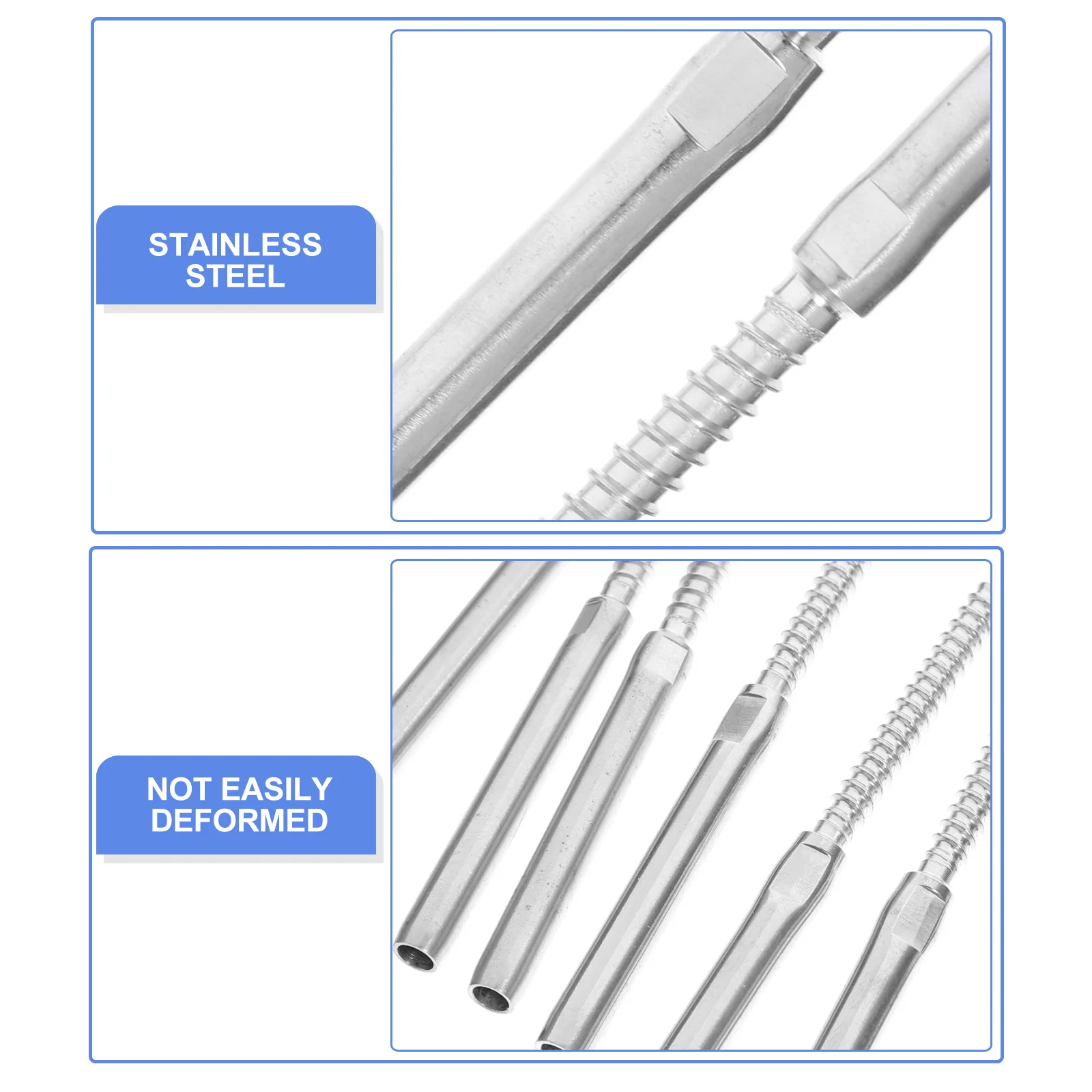 

3Pairs Cable Railing System Lag Screws Deck Stair Rail Kit 316 Stainless Hardware Cable Railing Kit Lag Screws