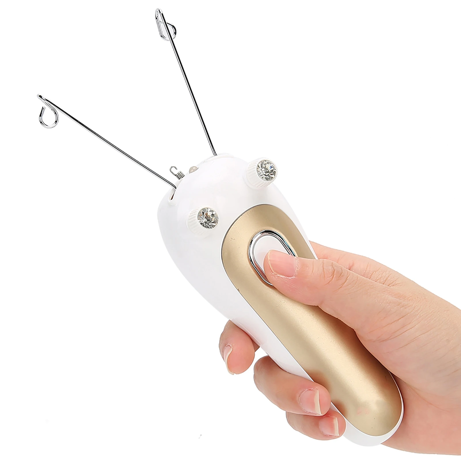 

ZK40 Electric Threading Epilator Physical Threader Hair Remover for Face Arm Leg UseGold