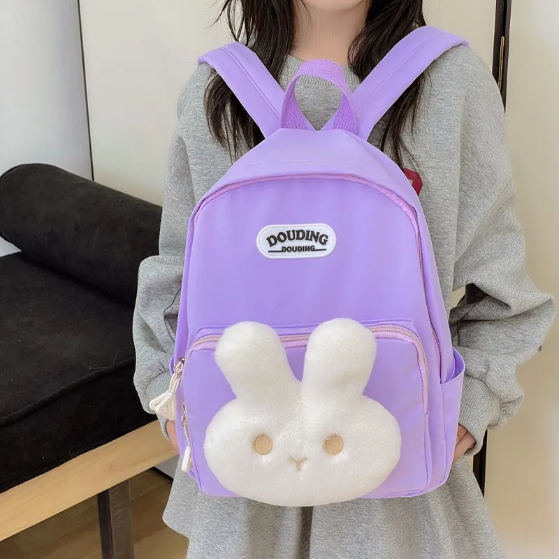 Zaino per bambini Zaino per bambini con coniglio carino per nuove ragazze per viaggi quotidiani Borsa da scuola per asilo alla moda per bambini coniglietto dei cartoni animati