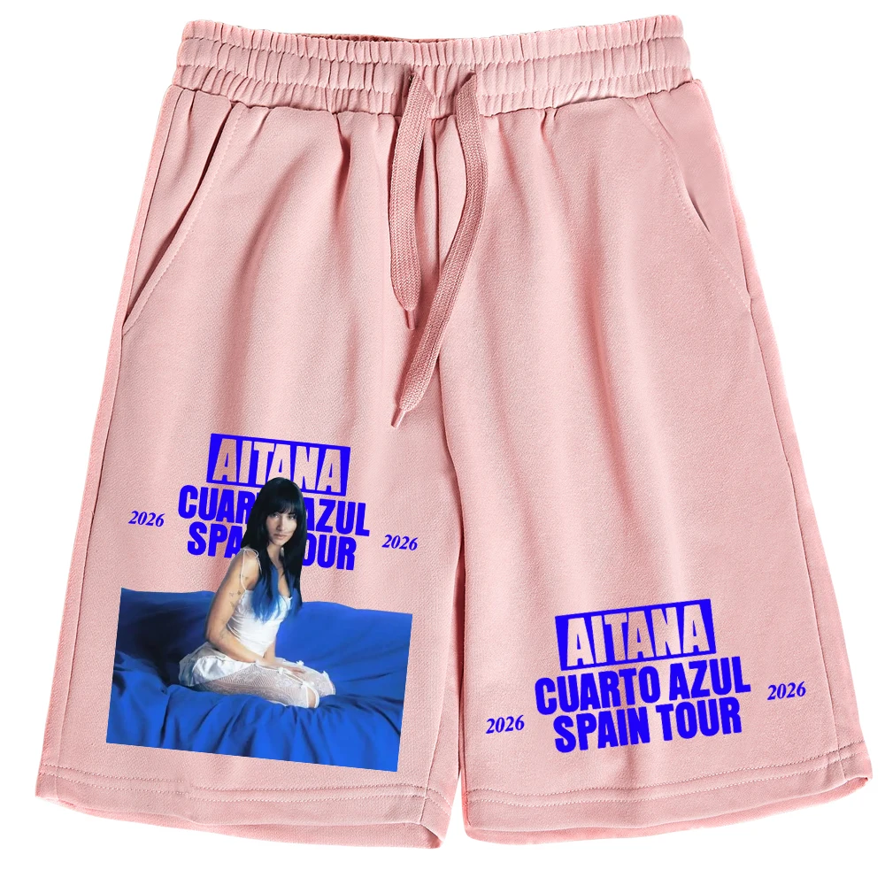 

Aitana Cuarto Azul Tour 2026 Short Pants Unisex Cotton Trousers Casual Loose Summer Beach Pants Fans Gift