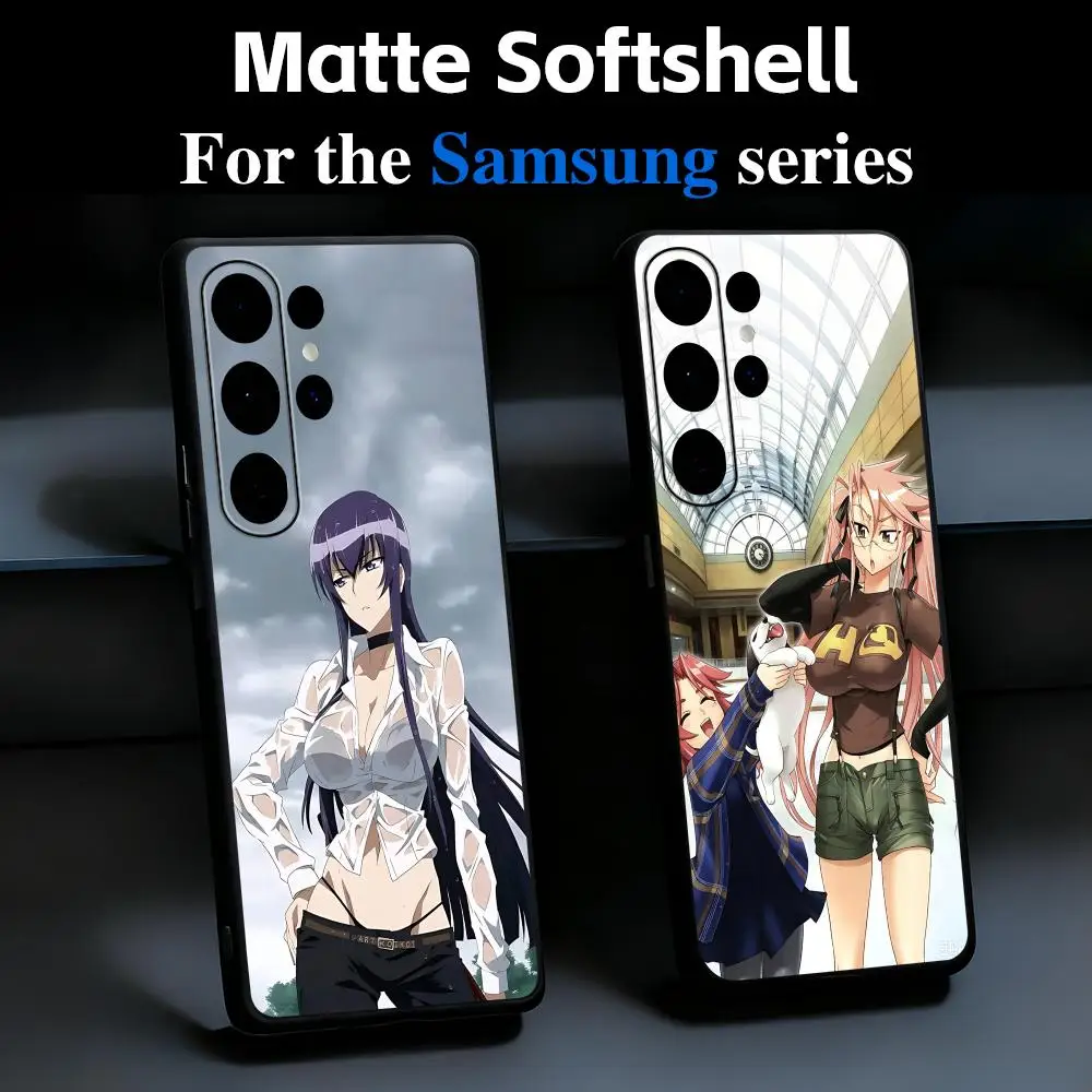HIGHSCHOOL OF THE DEAD Phone Case For Samsung Galaxy S26 S25 S24 S23 S22 S21 Plus Ultra Fold A Soft Black