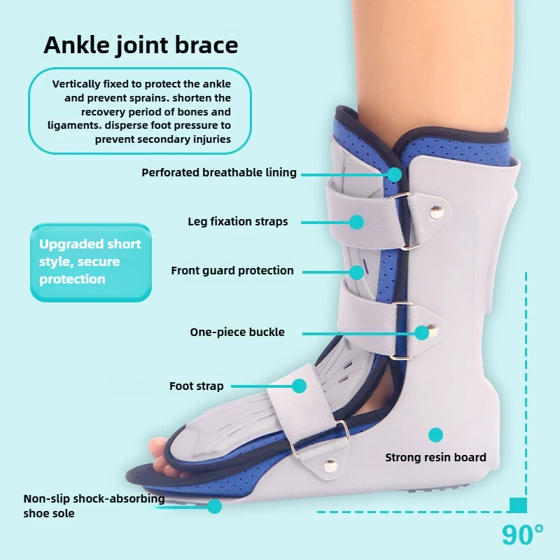 NEW Ankle Brace Foot Drop Corrector, Ankle Joint Varus Valgus Calf Fracture Fixer Breathable Leg Support for Left Right Foot