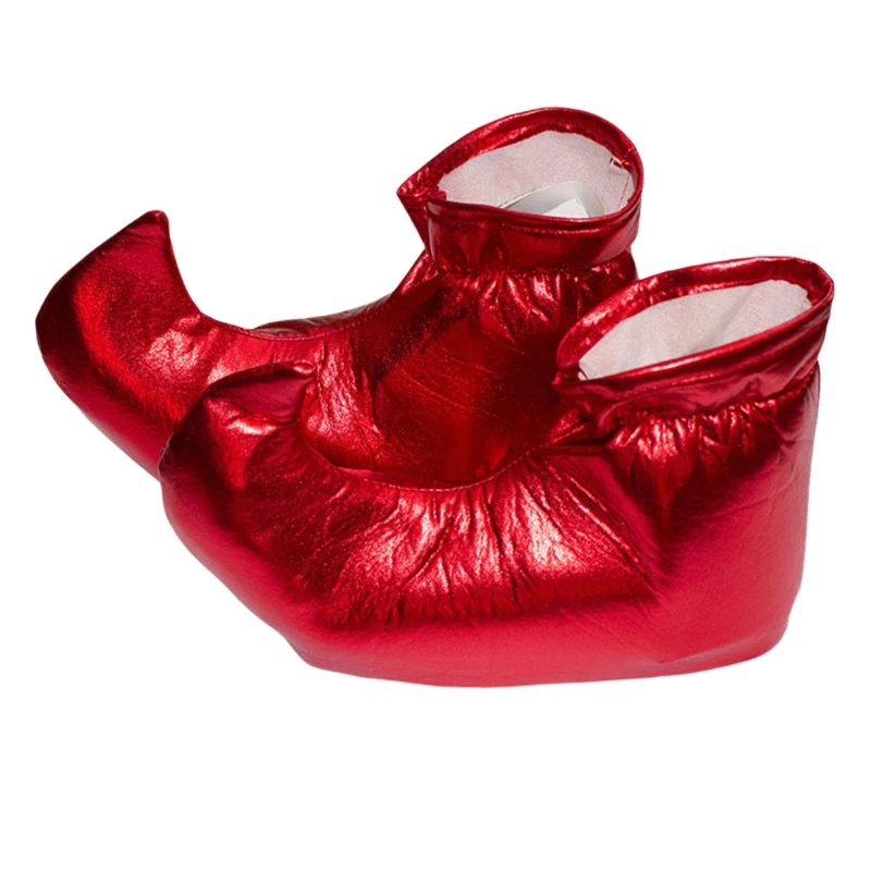 Copriscarpe da clown color metallizzato Copriscarpe da elfo Copriscarpe Costume di Natale Halloween Dress up Copriscarpe da clown per adulti