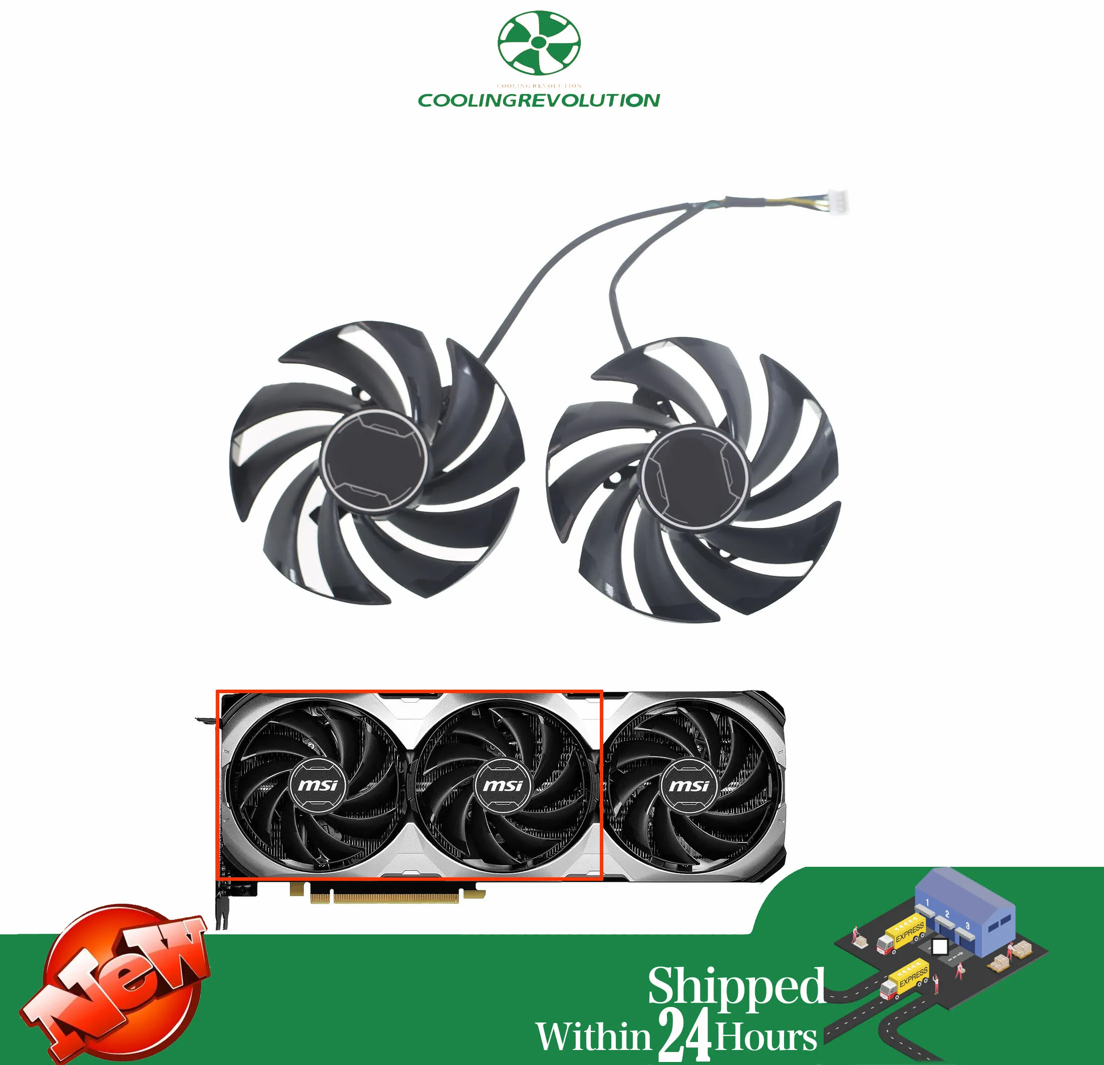 مروحة بطاقة رسوميات لـ si ، GeForce RTX our Ti ، vtus 3X ، PLD09210B12HH ، DC12V ، 0.40A ، 4-Pin ، 87