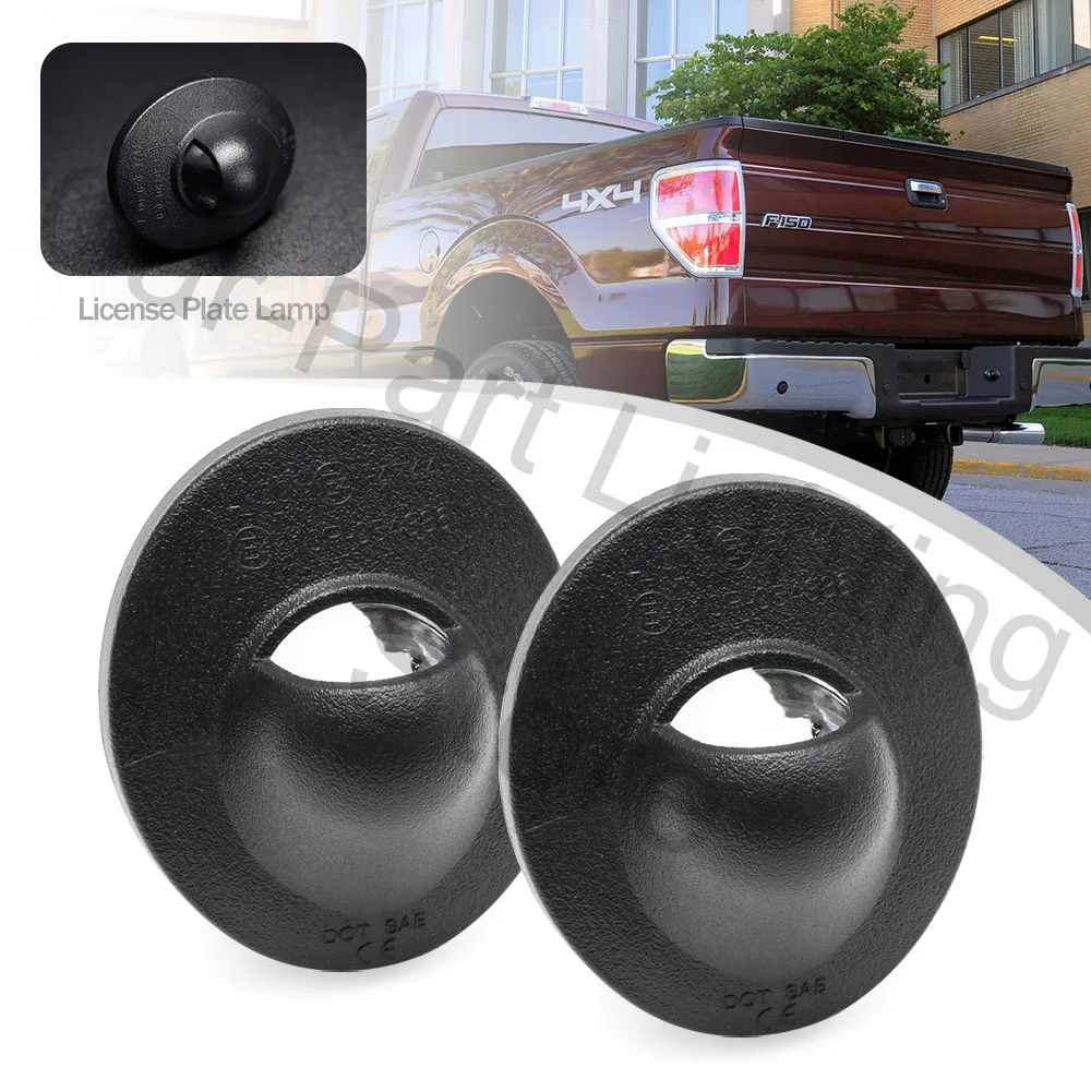 

2X License Plate Lamp Housing Rear Tail Light Lens Replacement For Ford F-100 F-150 80-84 F-250 Bronco Ranger 99 Explorer 91-01