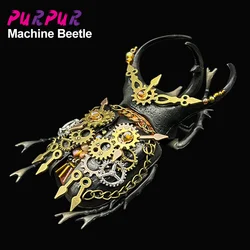 DIY Glue Stick Metal Gear Machine Beetles, Dress Up and Simulate Solid Insect Model Toys, Punk Style Gifts, Decoration