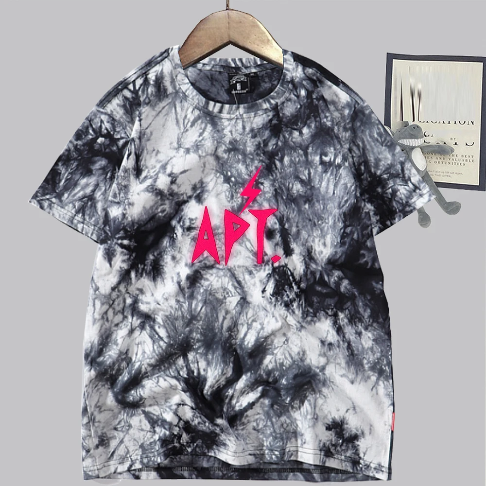 Rose APT. Bruno Mars Retro Tie Dye Shirt Unisex Round Neck Short