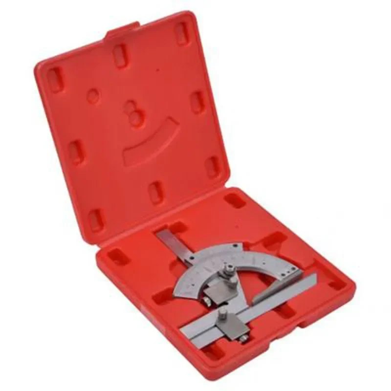 

Универсальный транспортир из углеродистой стали, точность 0-320 градусов, линейка для измерения угла, инструменты, точность 0,02