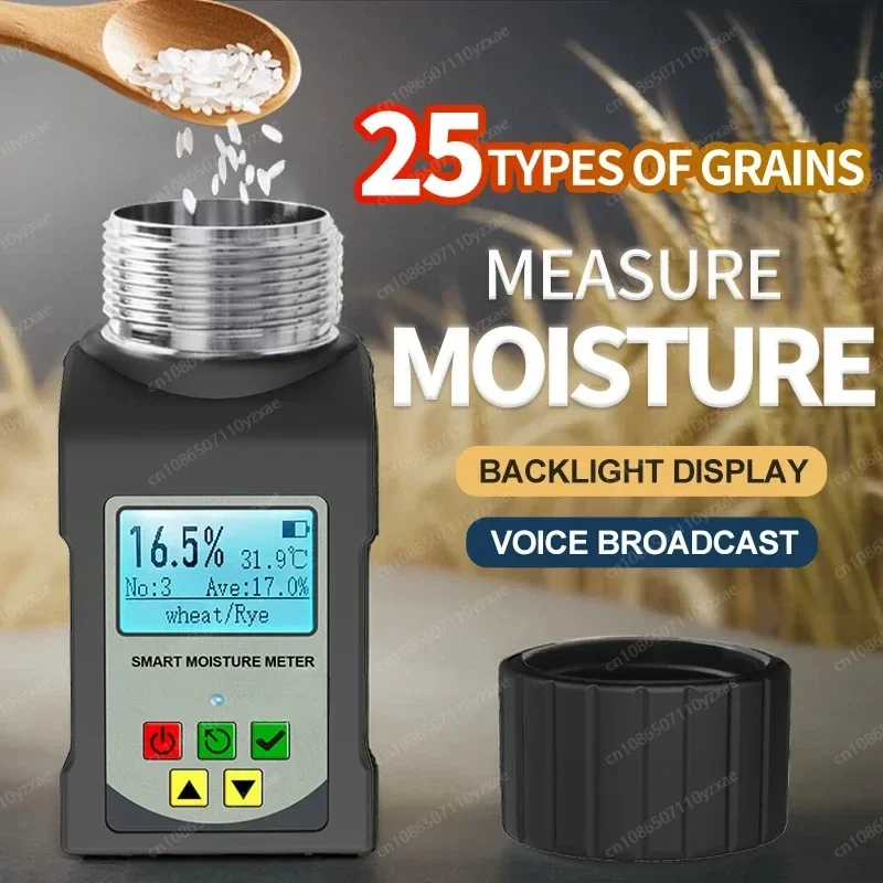 MG-pro Smart Grain Moisture Meter for 25 Kinds Corn Rice Wheat Peanut Coffee Bean Seeds Pea Hygrometer Humidity Tester