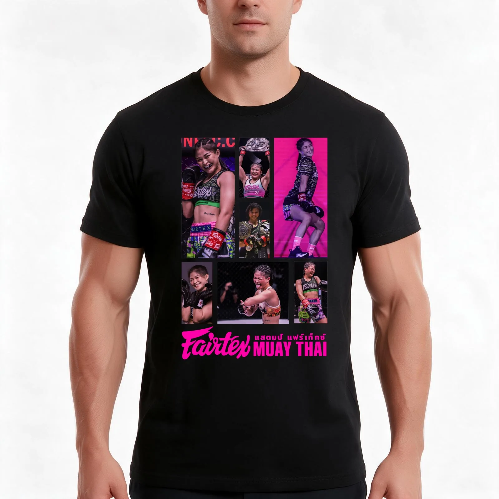 Stamp Fairtex Muay Thai MMA T-Shirt, Summer Casual Cotton Tee, Oversized Streetwear Tops, Vintage Graphic Print, 100% Cotton