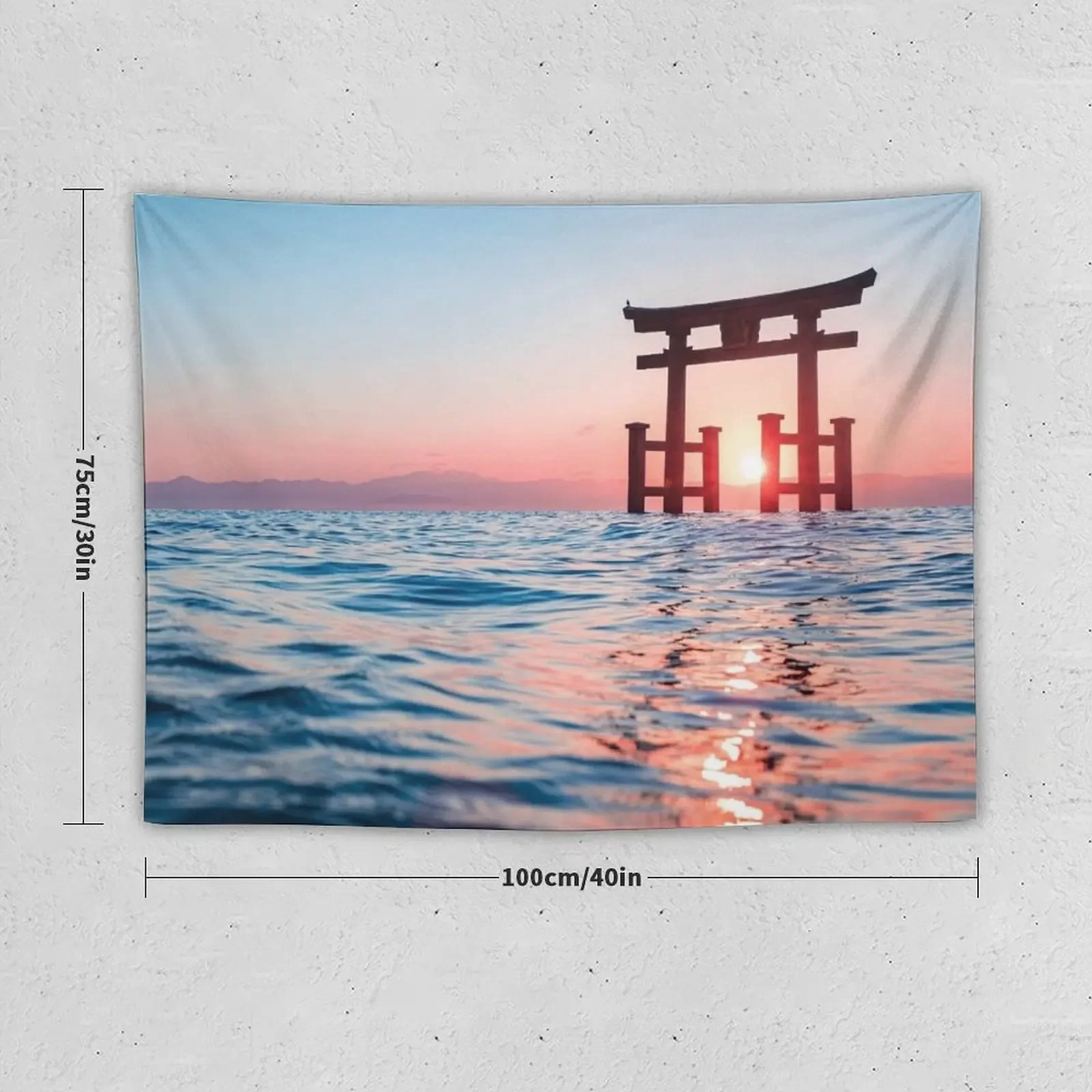 Calm Sunset Torii Gate Tapestry Home Decoration House Decoration Bedrooms Decorations Room Decor Korean Style Tapestry