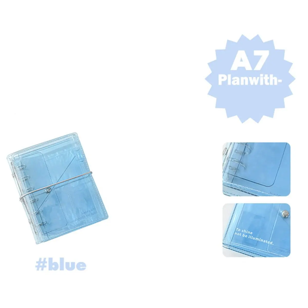 【~ New AT52】A7 Clear Refillable Notebook Tri-Fold Accordion Journal for Students