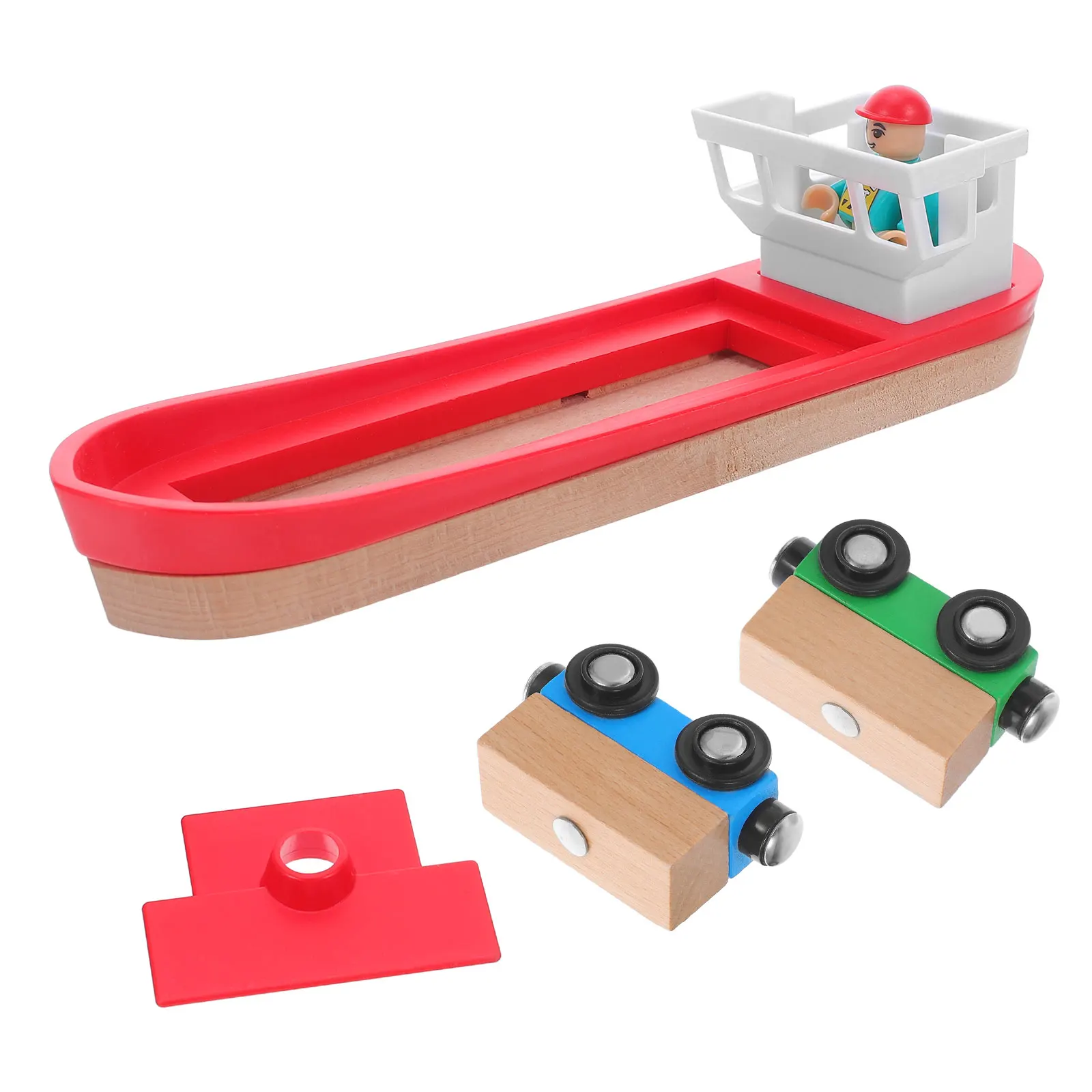 

Train Track Ship Wooden Boat Sailboat Toy Layout Scene Kit Accessories Accessory