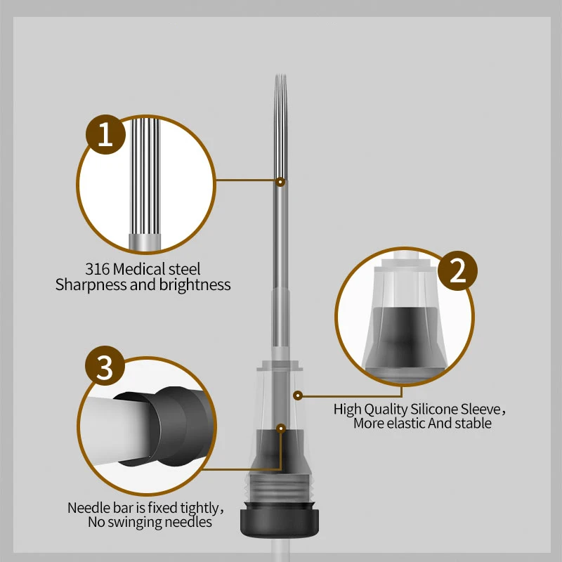 T-Rex 10pcs/box 0.35mm Alloy Tattoo Cartridge Needle Round Liner RL Disposable Safe Sterilization for Machine Pen Handle
