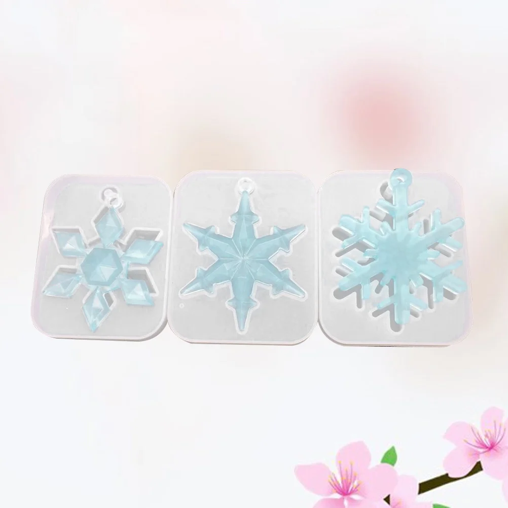 

3Pcs Silicone Snowflake Jewelry Mold for DIY Resin Crafts Reusable Epoxy Molds for Pendant Making Handmade Jewelry Tools