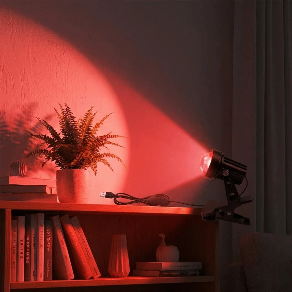 Cord Dimmable USB Powered LED Light Multi Color Changing Adjustable Clip Clip RGB Light Compact Lightweight Energy-Saving LED