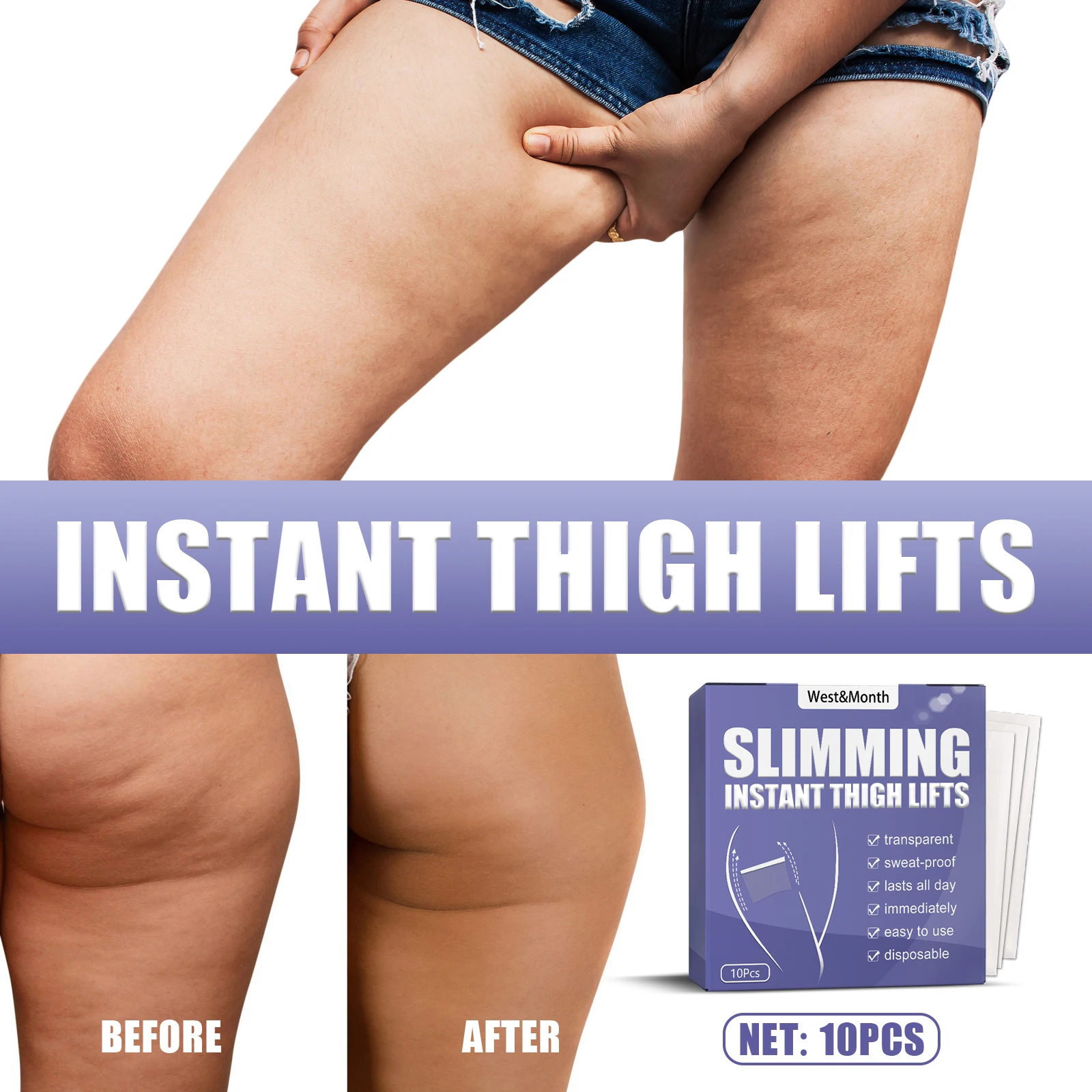 

New Thigh Anti Wear Patch Invisible Thigh Lift Tape Waterproof Sweat-Proof Lift and Glow Patches Body Tape Foot Care Tools